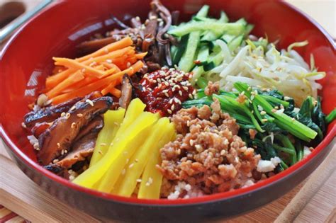 This is one of the most popular korean dishes, and it's pretty straightforward to make. Korean food photo: Bibimbap - Maangchi.com