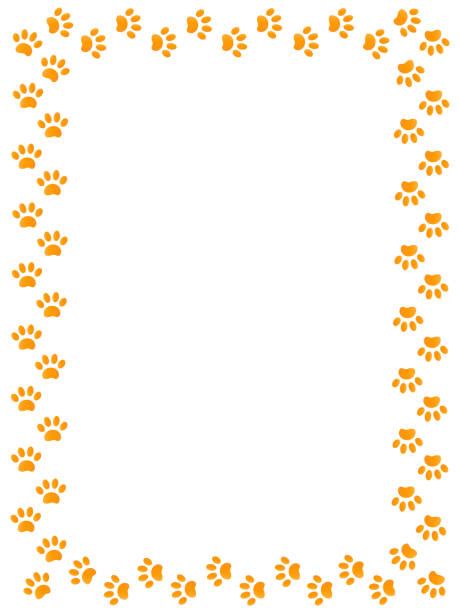Paw Print Border Illustrations Royalty Free Vector Graphics And Clip Art