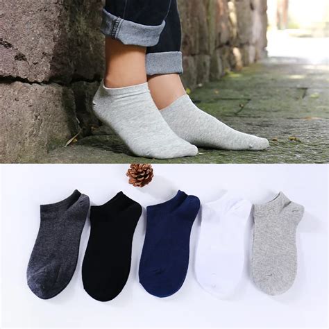 10pairs Natural Cotton Stealth Super Shallow Mouth Invisible Socks Cotton Silicone Non Slip For