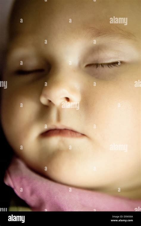 Baby Girl Sleeping Stock Photo Alamy