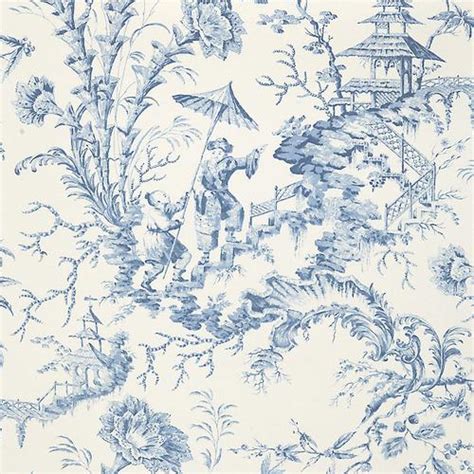 Scalamandre Pillement Toile China Blue Wallpaper Decoratorsbest