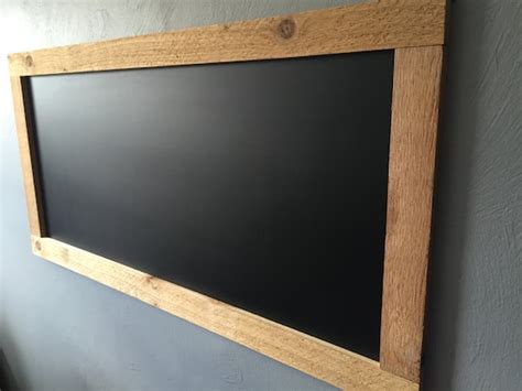 Wall Mounted Chalkboard 48 X 24 Or 24 X 24 Rustic Chalkboard Blackboard Large