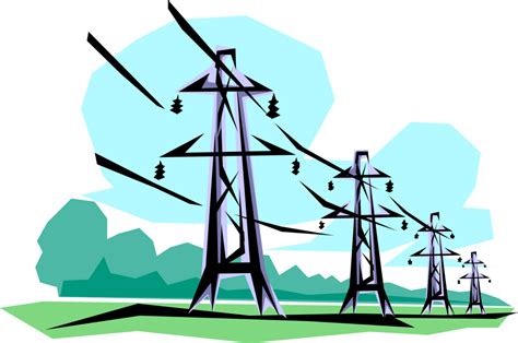 Download Vector Illustration Of Transmission Towers Carry Electrical
