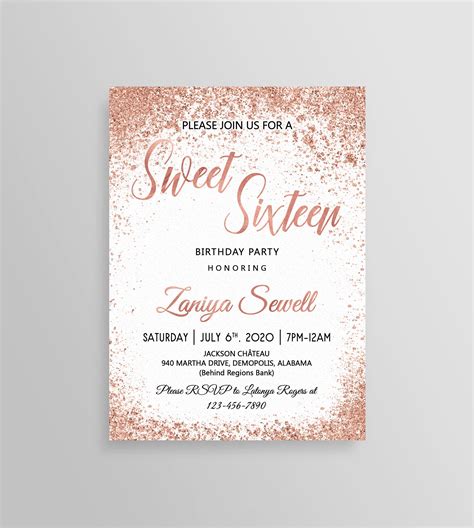 Sweet Sixteen Invitations