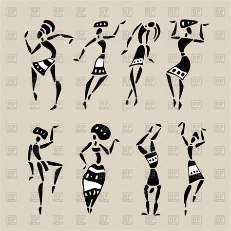 Silhouettes Of African Dancers 45464 People Download Royalty Free