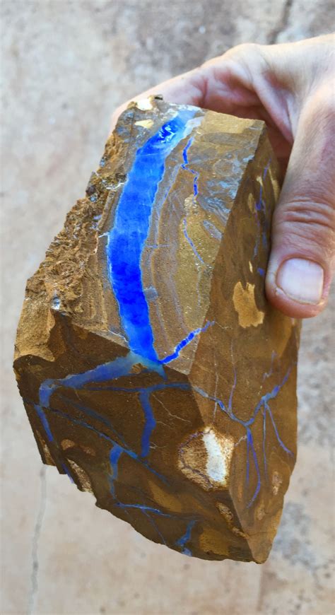 A Very Large And Thick Seam Of Boulder Opalcobalt Blue Bill Kasso