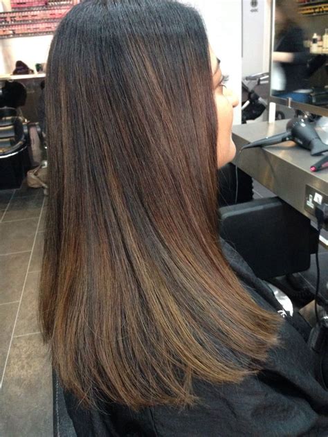 Avoid applying near the roots and scalp. Natural balayage on Indian hair | Indian hair color, Black ...