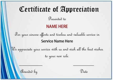 20 Free Certificates Of Appreciation For Employee Templates Regarding