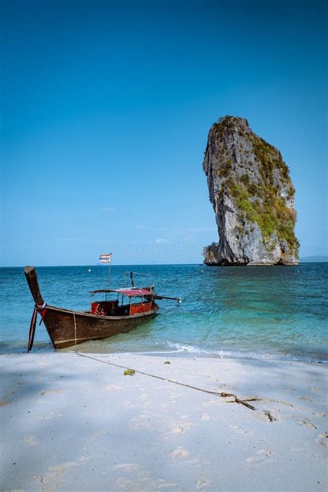 Koh Poda Island Krabi Thailand Asia Beautiful White Beach And Clear