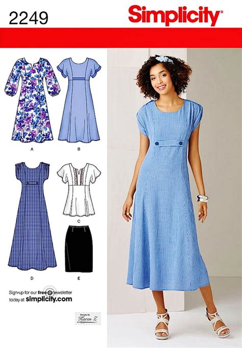 Sewing Pattern Womens A Line Dress Pattern Pullover Etsy Dress
