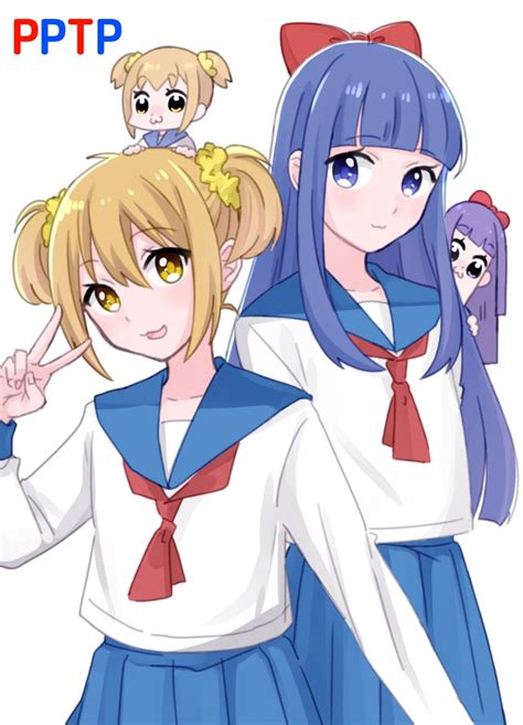 Pipimi Popuko Poptepipic Absurdres Highres 2girls 3 Blonde Hair