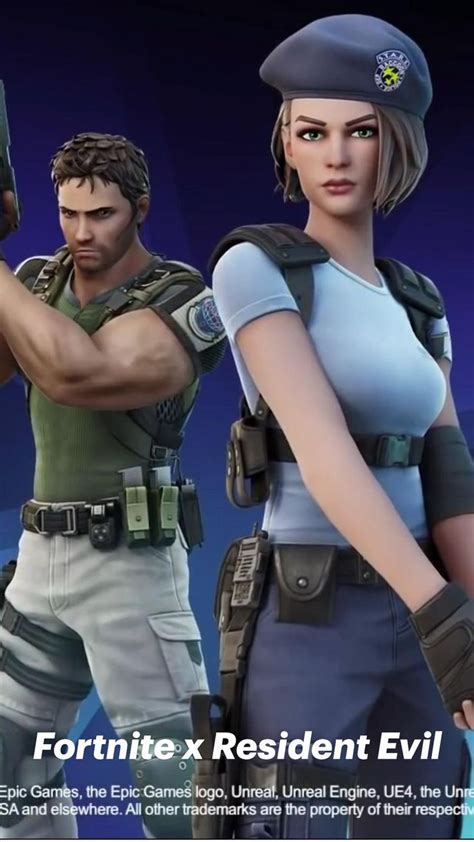 Fortnite X Resident Evil Chris Redfield And Jill Valentine Official