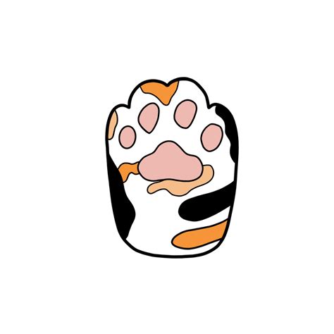 Calico Cat Toe Beans Sticker By Peppermint White Background 3x3