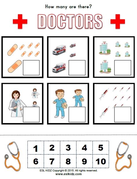 doctors worksheets activities games  worksheets  kids