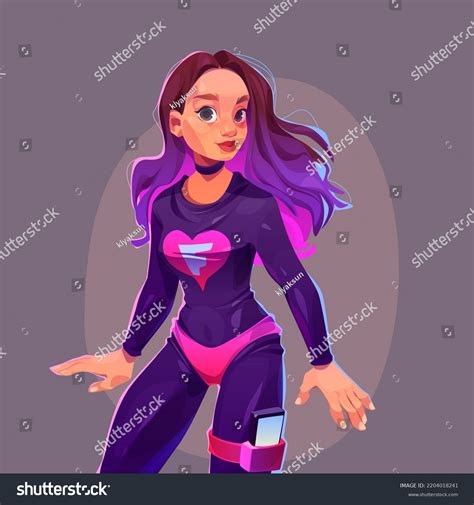Girl Superhero Cartoon Character Young Sexy Stock Vector Royalty Free 2204018241 Shutterstock