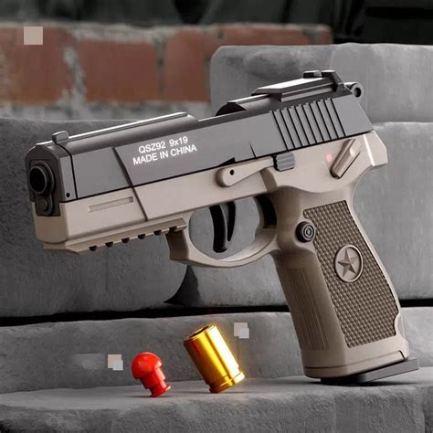 Qsz 92 Semi Automatic Pistol Cartridge Ejection Soft Bullet Blaster
