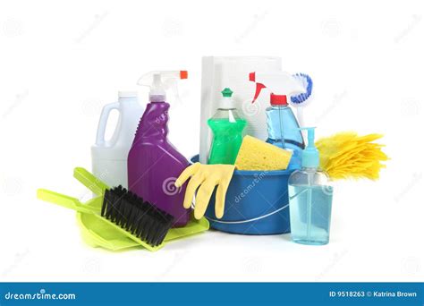 household items used for chores and cleaning stock image image of rubber gloves 9518263