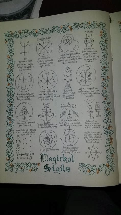 Witches Sigils And Signs Grimoire Book Magick Book Wicca Witchcraft