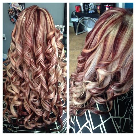 Blonde highlights look amazing on light red hair. 33da17fe7906bd9d2846ef726b3657cc | Hair styles, Brown ...