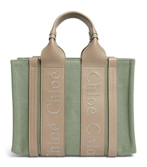 Chloé Small Canvas Woody Tote Bag Harrods Au