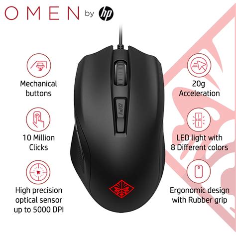Phandco Pc Depot Hp Omen 400 Wired Gaming Mouse