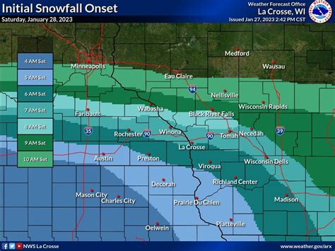 Nws La Crosse On Twitter Snow Will Move Into The Area Late Tonight