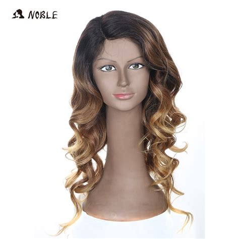 Noble Long Wavy Synthetic Hair Lace Part Wig For Black Women 26 Inch