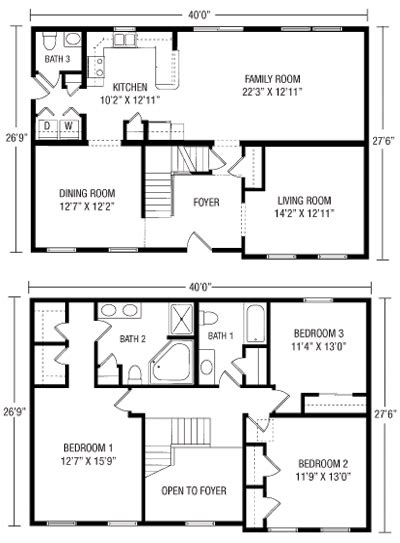 2 Storey Floor Plan Two Storey House Plans Range