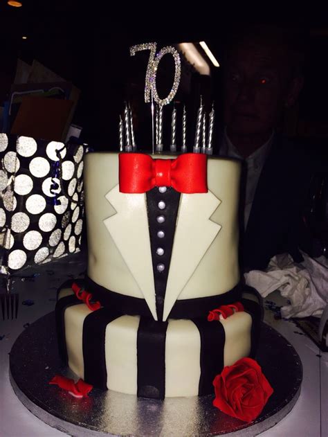 70th Birthday Cake Tuxedo Style 70th Birthday Cake Mens Birthday