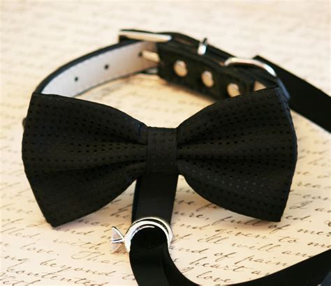 Black Dog Bow Tie Dog Ring Bearer Pet Wedding Accessory Pet