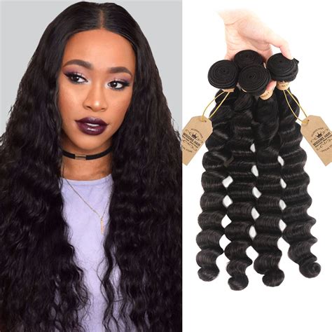 Peruvian Loose Deep Wave Virgin Hair 4pcs With 134 Lace Frontal Lace