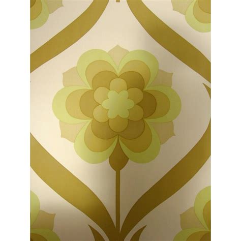 Vintage Wallpaper By The Metre 70s Wallpaper 70s Green Etsy