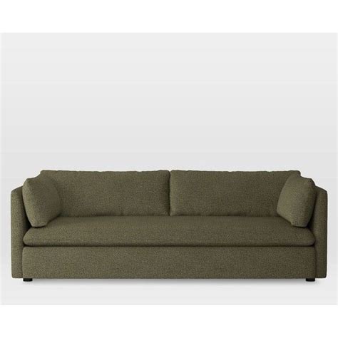 West Elm Shelter Grand Sofa Pebble Weave Olive Sofas And Loveseats