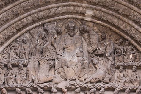 Carved images occupy the walls of the. The tympanum of the Saint-Pierre, Moissac, is a highly sophisticated, tightly packed design ...