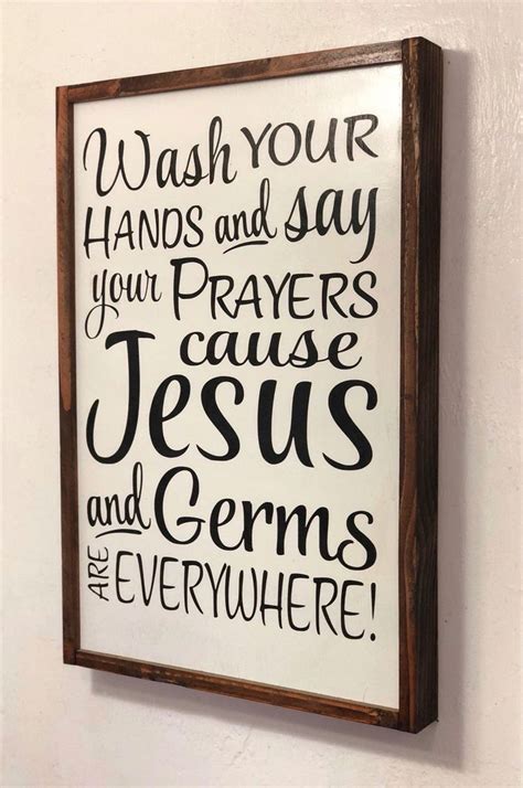 Wash Your Hands And Say Your Prayers Bathroom Decor Etsy Bathroom