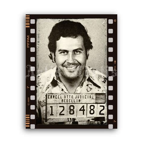 Printable Pablo Escobar Mugshot Drug Cartel Boss Photo Poster