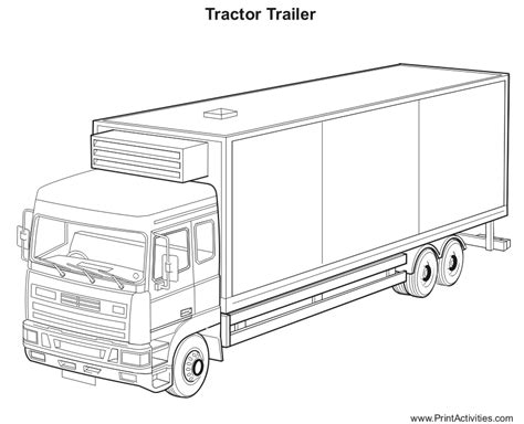 Tractor Trailer Coloring Pages