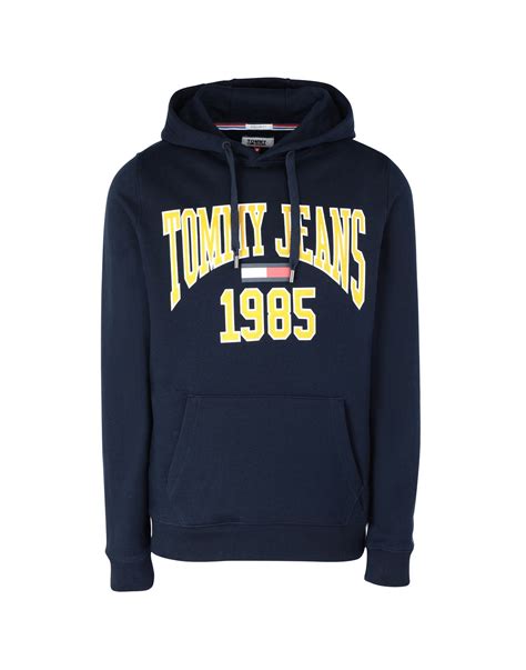 Tommy Jeans Hooded Sweatshirt In Dark Blue Modesens Hooded