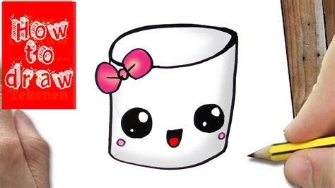 Drawing is a complex skill, impossible to grasp in one night, and sometimes you just want to draw. How To Draw A Marshmallow Cute & Easy - YouTube