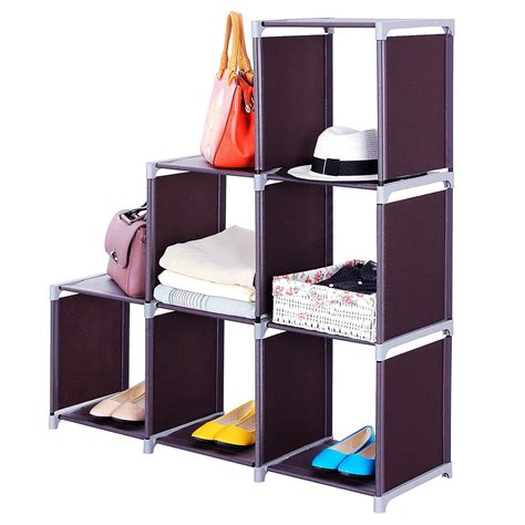Zimtown 3 Tier Storage Cube Closet Organizer Shelf 6 Cube Cabinet