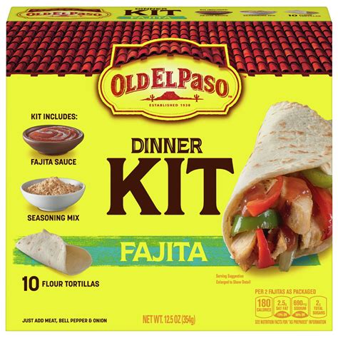 Old El Paso Fajita Dinner Kit 125 Oz Box