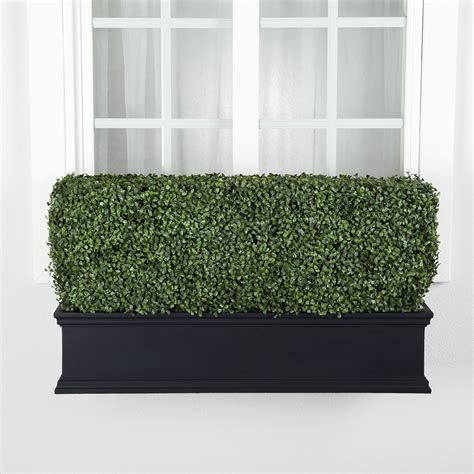 Great prices on your favourite gardening brands, and free delivery on eligible orders. Outdoor Artificial Boxwood Hedges in Black Window Boxes ...