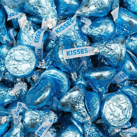 Buy 1lb Light Blue Hershey Kisses Candy Approx 100 Pcs Milk