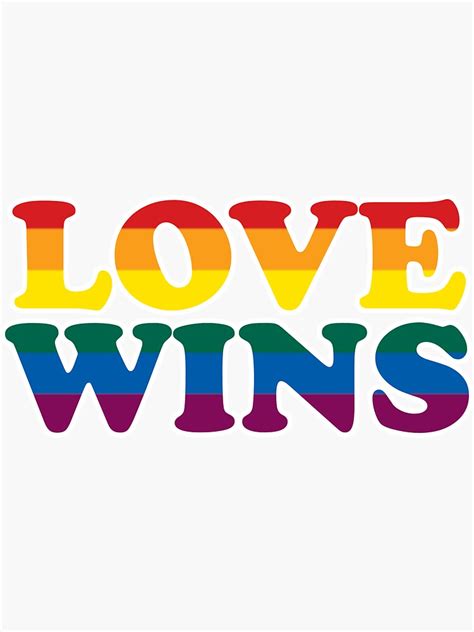 Love Wins Sticker For Sale By Pwrct Redbubble