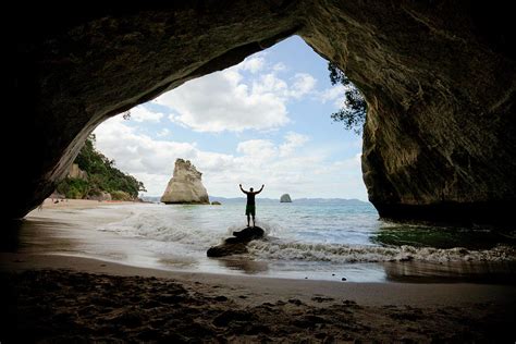 Cave Tunnel Rock At Cathedral Cove Photograph By Christopher Kimmel