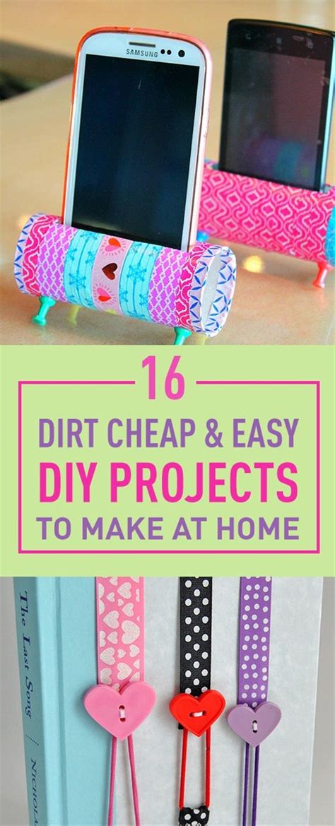 Dirt Cheap Easy DIY Projects To Make At Home Diy Crafts Easy To Make Diy Projects To