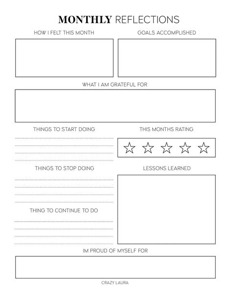 Free Reflection Printables With Three Different Layouts Crazy Laura