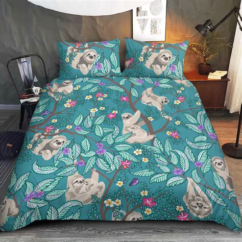 Sloth Bedding Set Sloth Duvet Cover And Pillow Case 27 Zenits