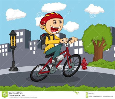Bumper sticker decal skateboard polyvinyl chloride, delivery boy on bike transparent background png clipart. Little Boy Riding A Bicycle With City Background Cartoon ...