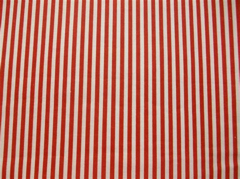 Cotton Red And White Stripe Fabric 1 Yard 13 Inches By